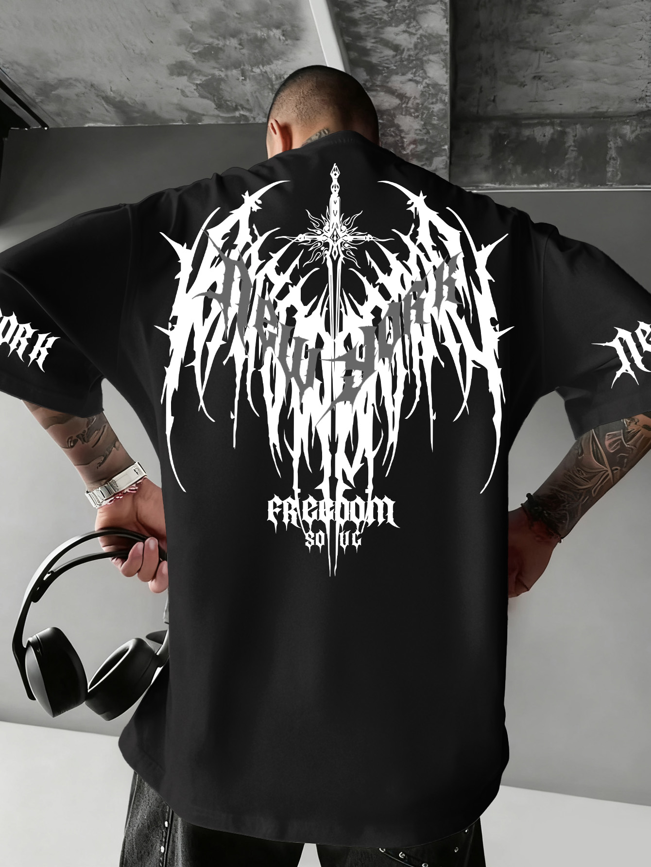 Men'S Fashion New York - Camiseta de manga corta estilo hip