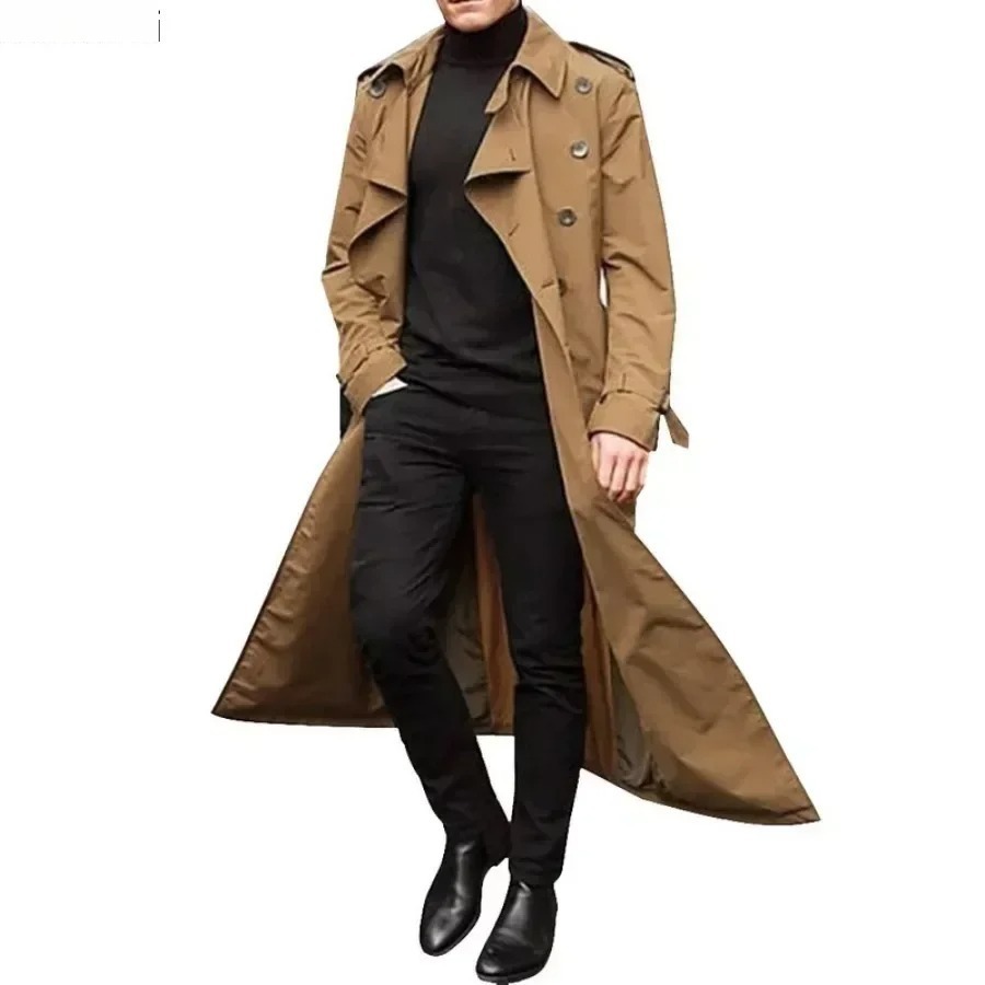 Men'S Fashion X - Gabardinas largas para hombre, chaqueta a