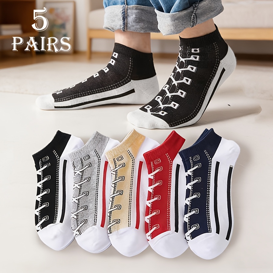 Socks Ankle Men - 5 Pares de Calcetines Deportivos Invisibles