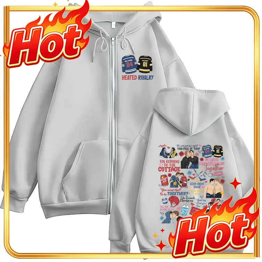 Mens Fashion Zip Up Hoodies - Sudadera con capucha y cremallera, estampado