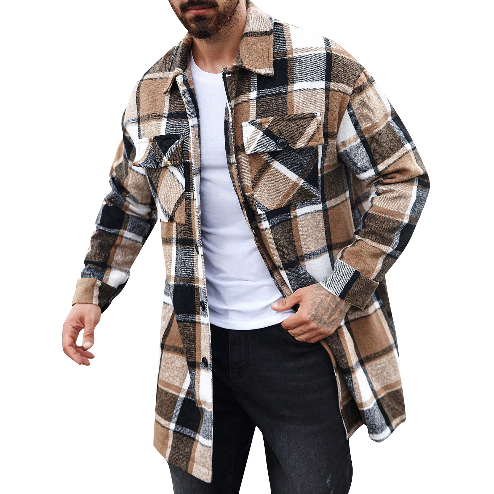 Gabardina con dos bolsillos, a - Men'S Fashion X reseña y precio