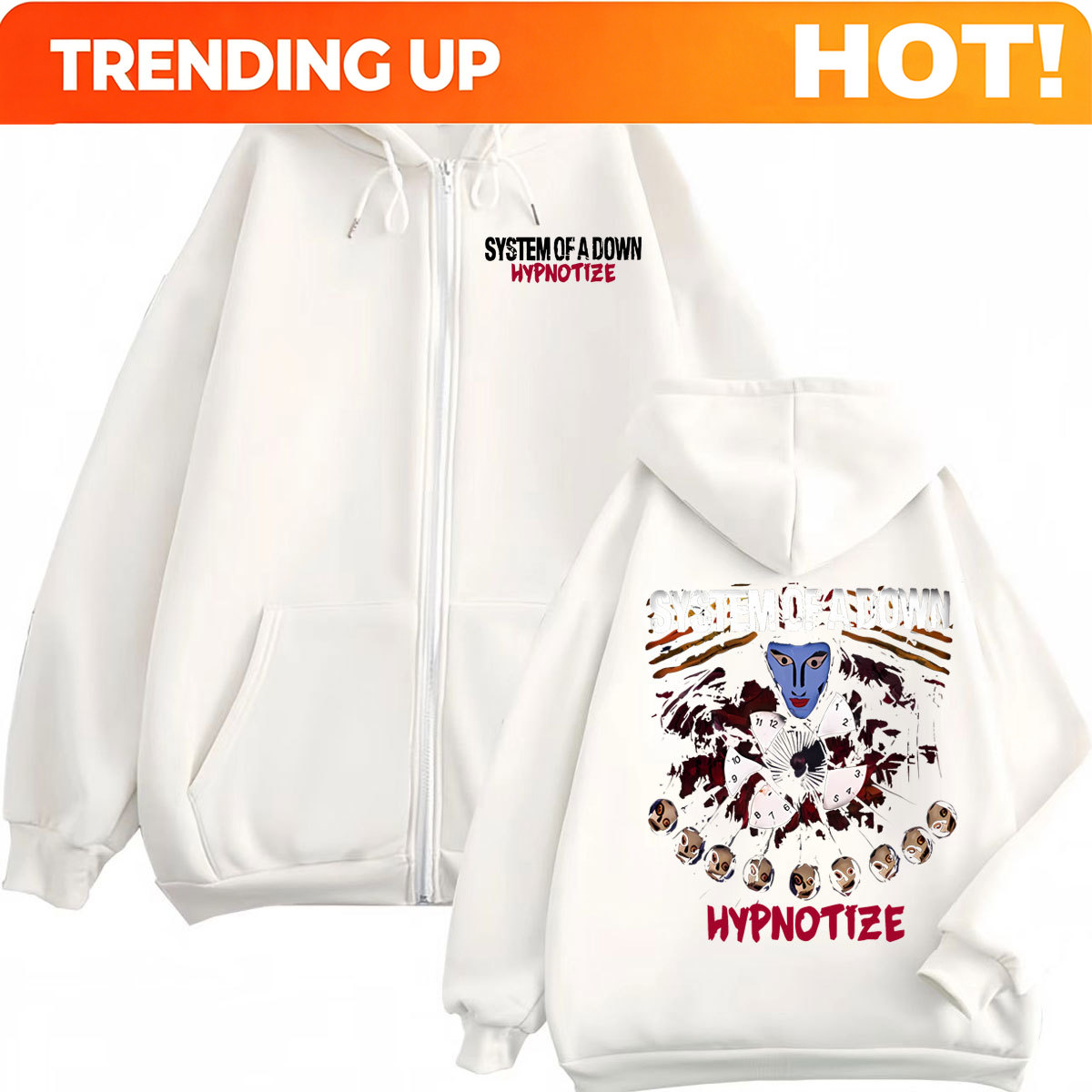 Sudadera con capucha con crema - Mens Fashion Zip Up Hoodies reseña y precio