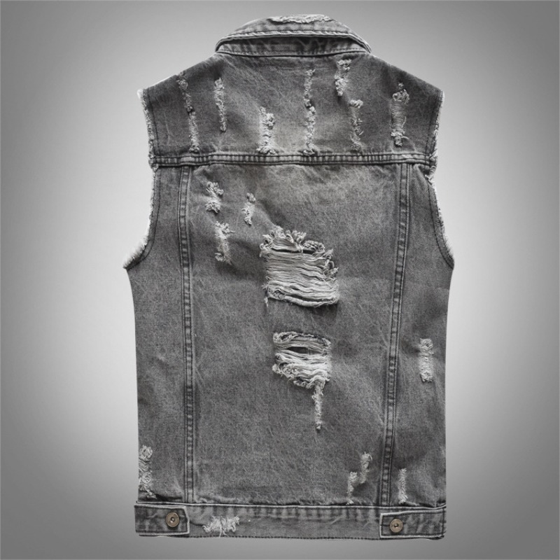 Nuevos Chalecos Vaqueros Retro - Men'S Fashion Grey Jeans reseña y precio