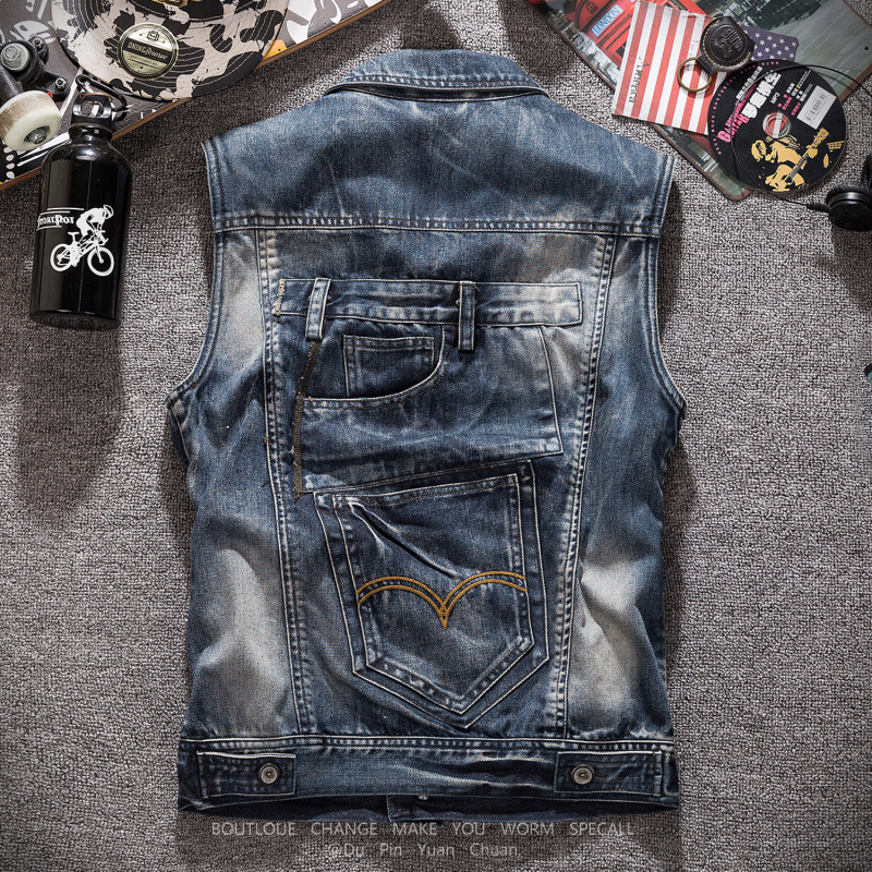 Nuevos Chalecos Vaqueros Retro - Men'S Fashion Grey Jeans reseña y precio